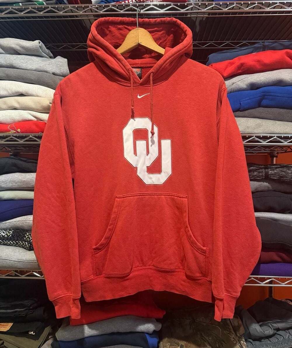 Vintage Y2K Nike Team Oklahoma Sooners OU  Pullover Hoodie Men Small